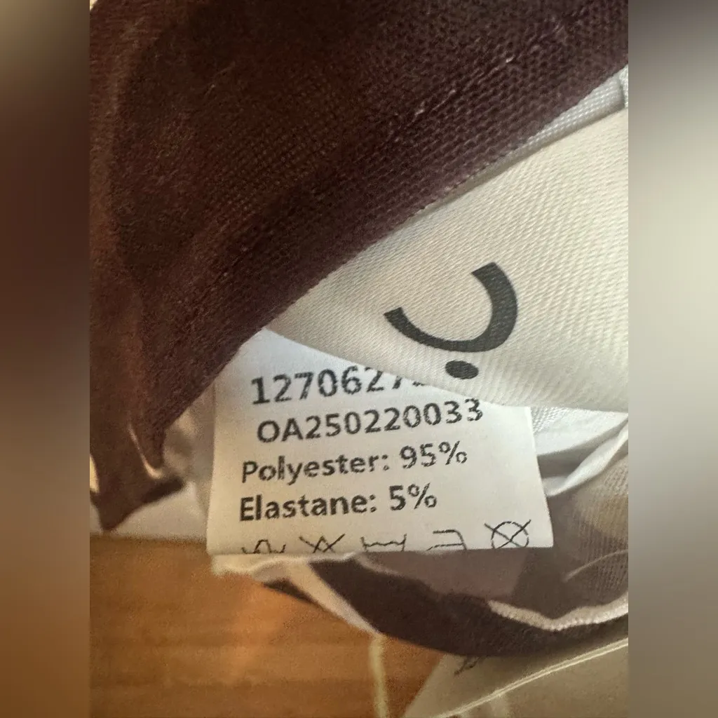 Commense Abstract Print Back Tie Mini Dress Brown And White Size Large NWT - Image 10