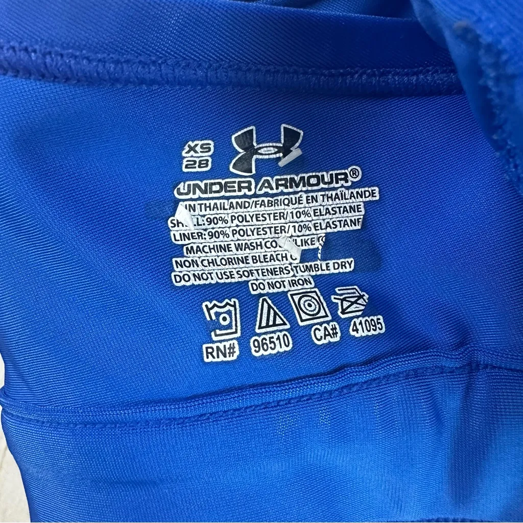 Under Armour Blue Sports Bra with Green Logo - Image 5