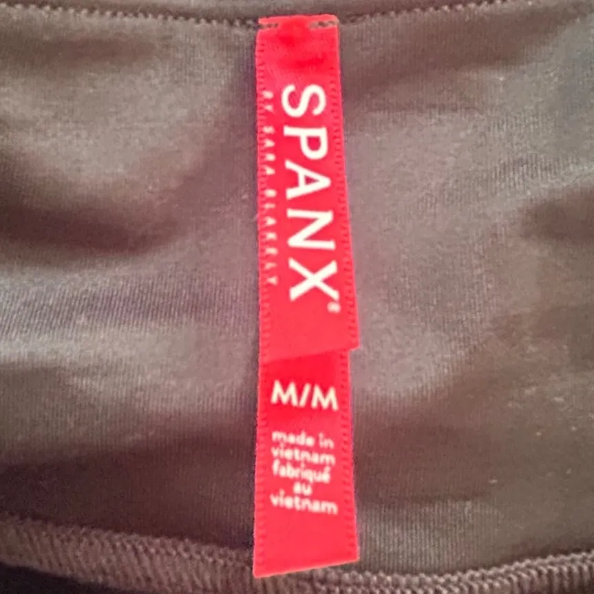 Spanx Faux Leather Moto Black Leggings Shaping Power Waistband Women Size Medium - Image 8