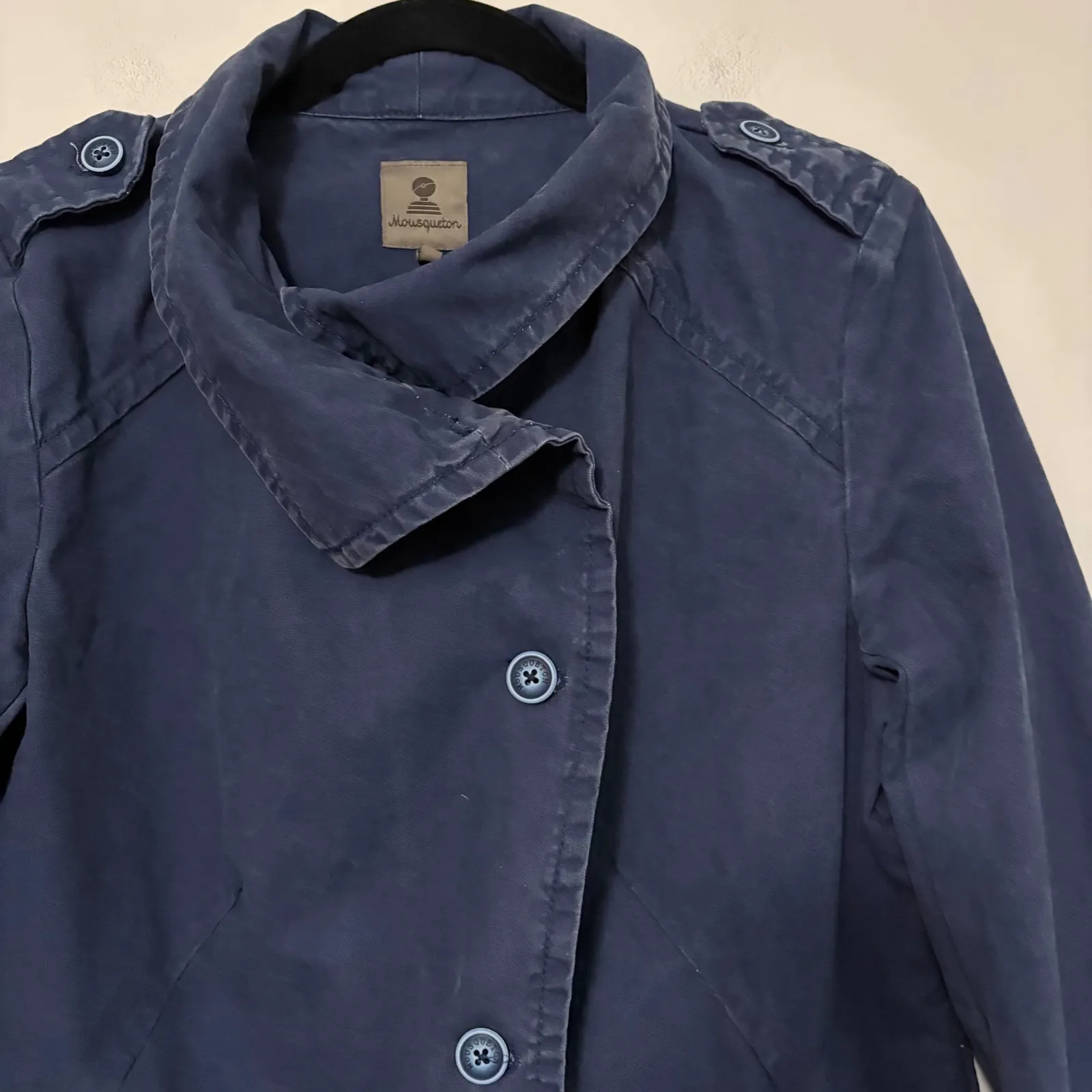 Mousqueton Navy Blue Cotton Utility Jacket Fishermans Style Size 42 M Size M - Image 2