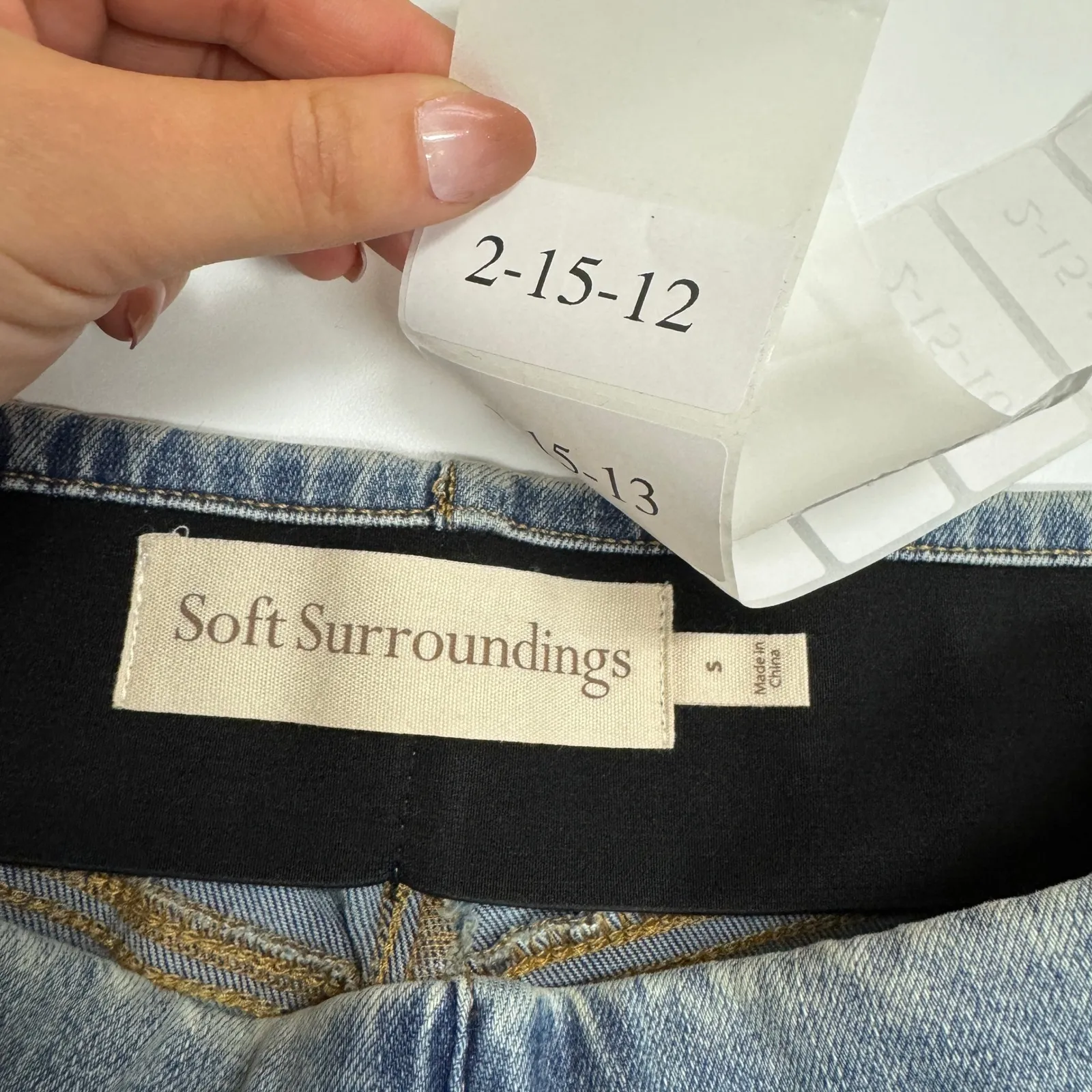 Soft Surroundings Jeans Womens Small Blue Braided Knot Ultimate Denim Pants - Image 5