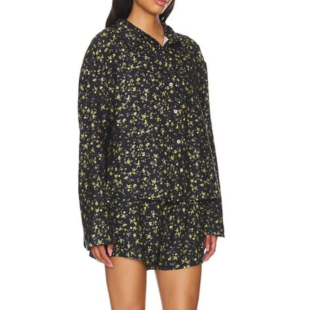 NWT Intimately FP Early Morning Sleep Set in Black Combo Size M Size M - Image 2