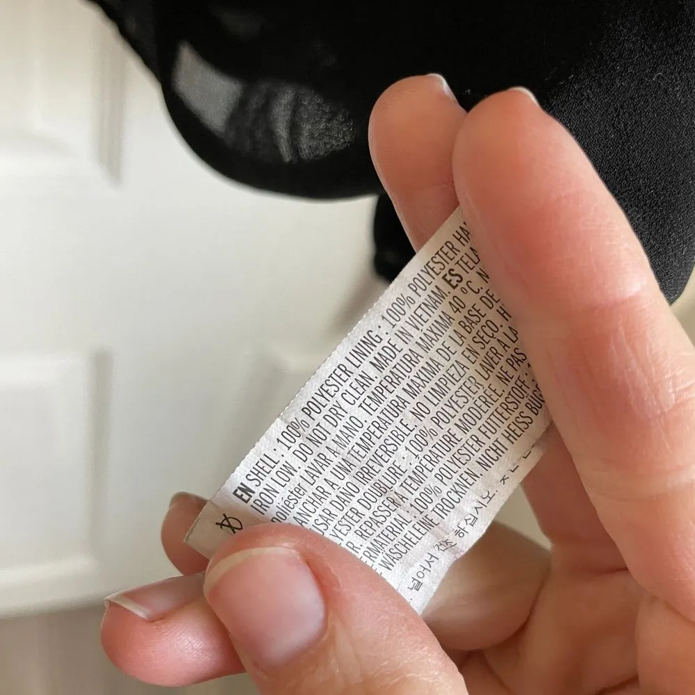 Forever 21 Chiffon Shirred Mock Neck Top black blouse - Image 5