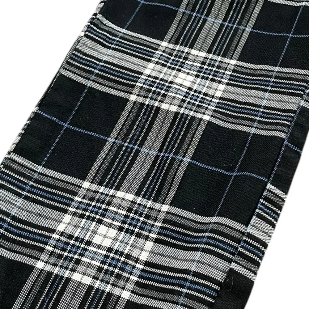 Hot Topic Gray Black Blue Goth Grunge Emo Scene Plaid Utility Overalls - Image 3