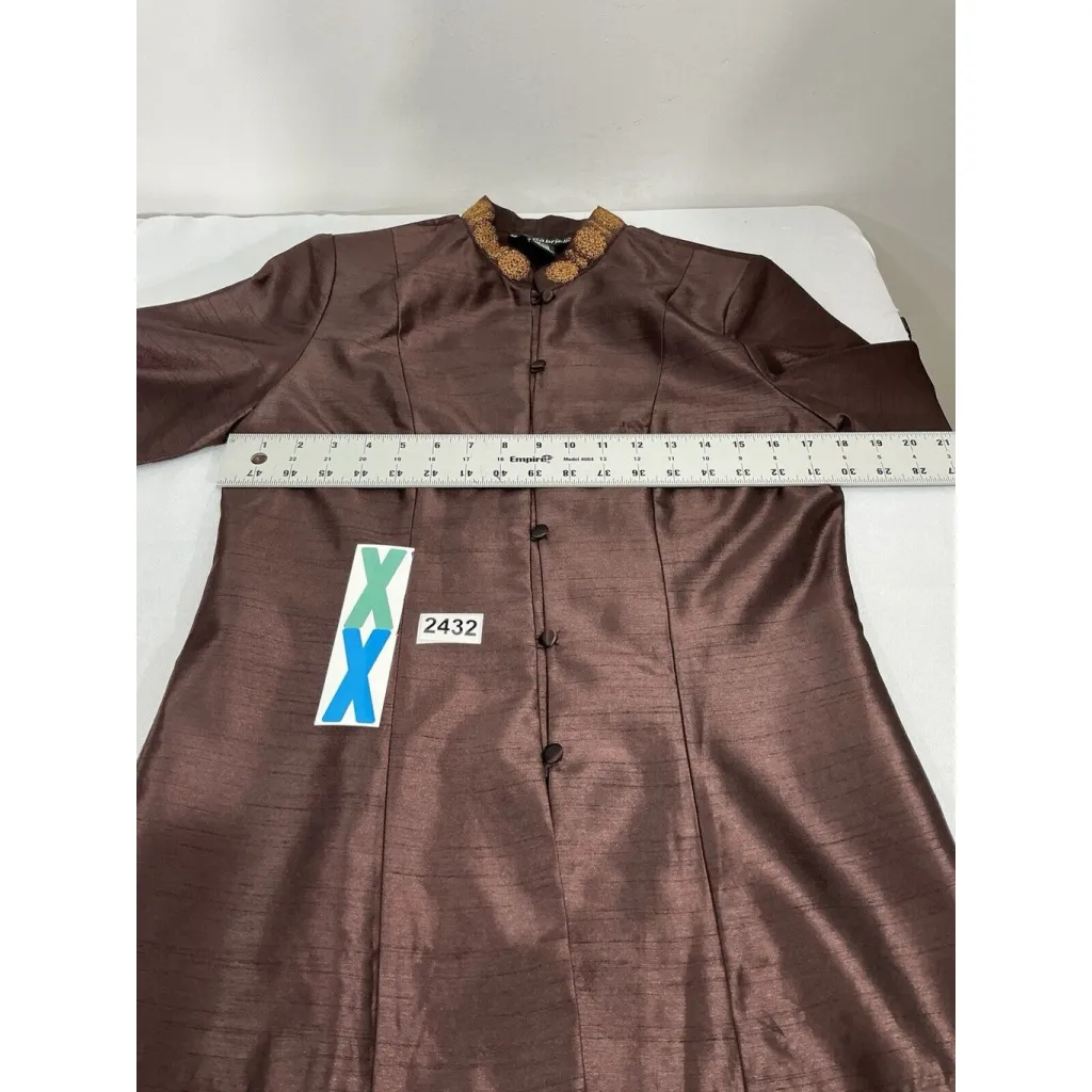 Mlle Gabrielle Womans  Size 10 Brown Button Up Jacket - Image 5