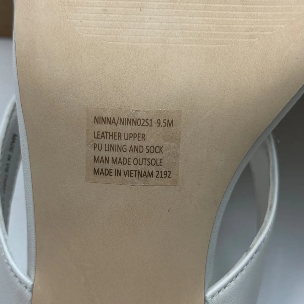 Steve Madden Women's Ninna Blade Heel Thong Sandals- White Leather- Size 9.5 - Image 10