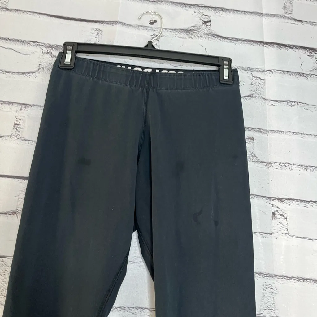 Nike High-Waist Black Leggings SP Gold Logo Athleisure Workout Activewear Yoga - Image 5