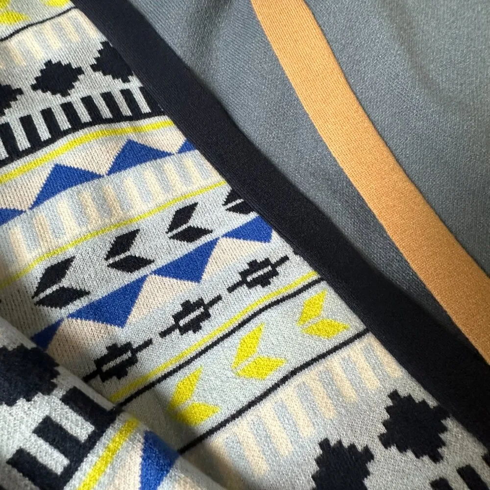 2X Beautiful Long Pattern Block Open Cardigan - Image 4