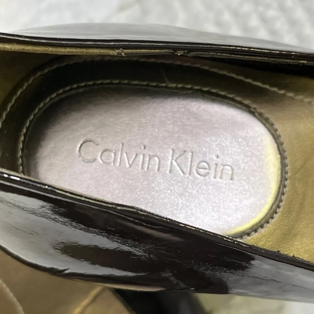Calvin Klein Olive Women's Brown Shoes/Heels Sz 9M SKU 5048 - Image 7