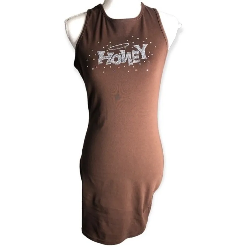 SHEIN Honey Rhinestone Keyhole Back Sleeveless Bodycon Dress - Image 3