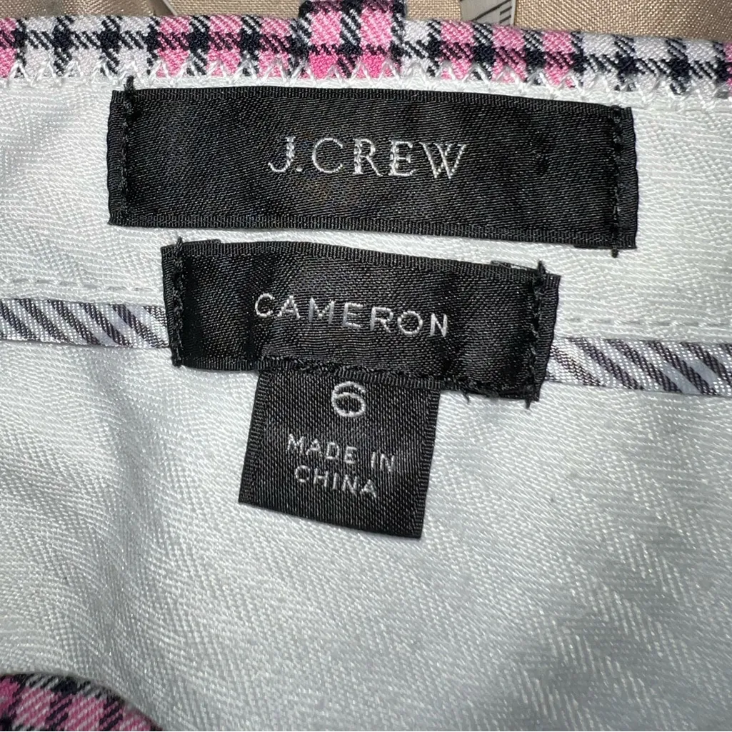J. Crew Pink Checkered Ankle Pants - Image 9
