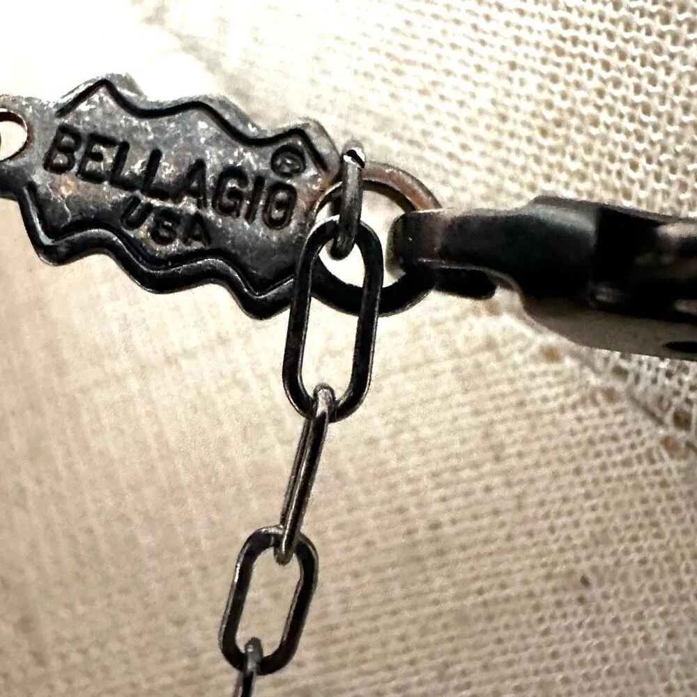 Bellagio rhinestone rectangular pendant necklace Gray - Image 4