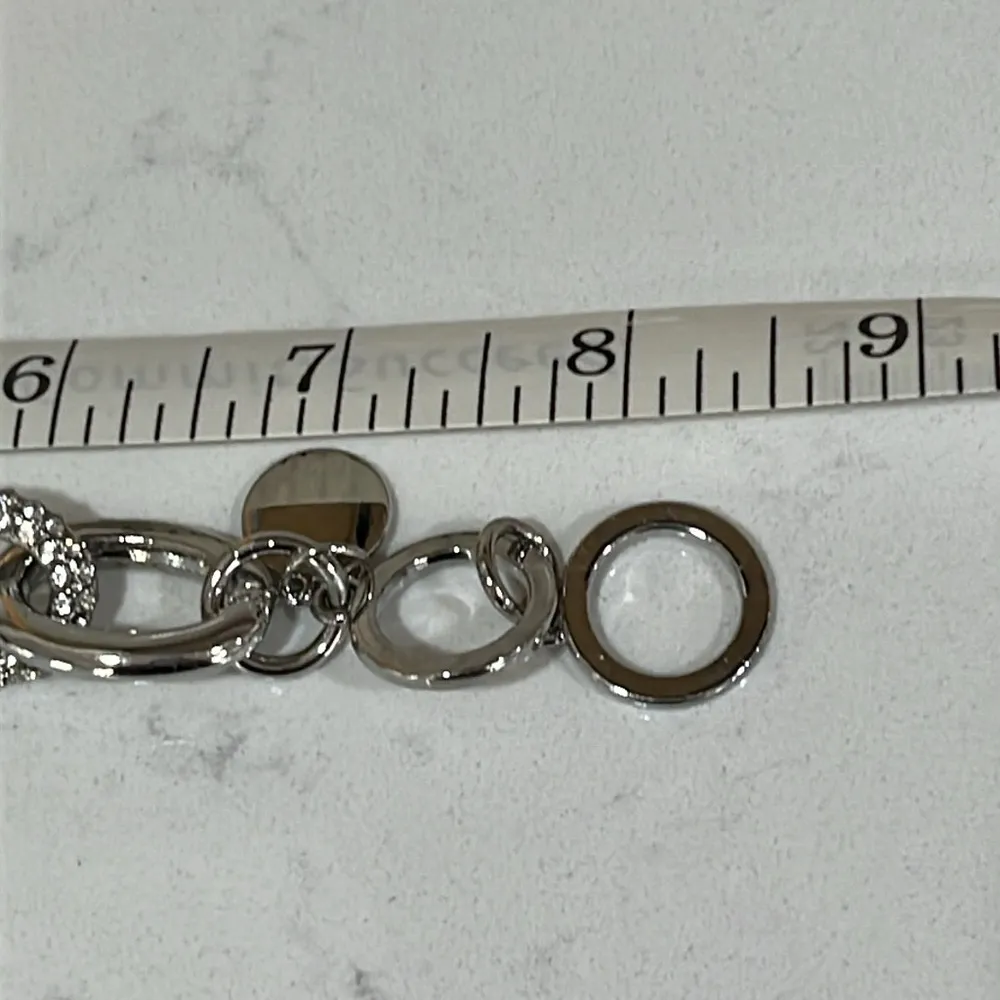 Adorable Rhinestone & Silver Plated Chain Bracelet - Image 7