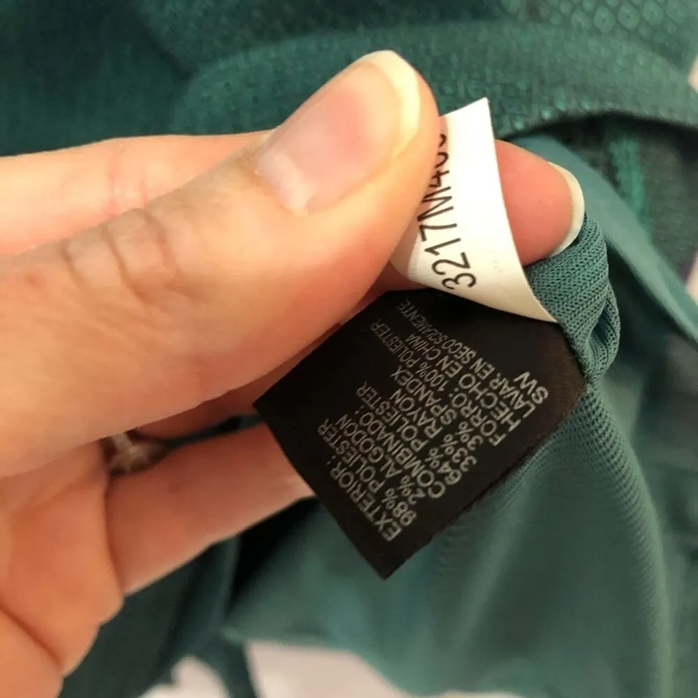 Cremieux Navy Blue & Green Fitted Sheath Dress Womens 2 Modest Career Preppy - Image 8