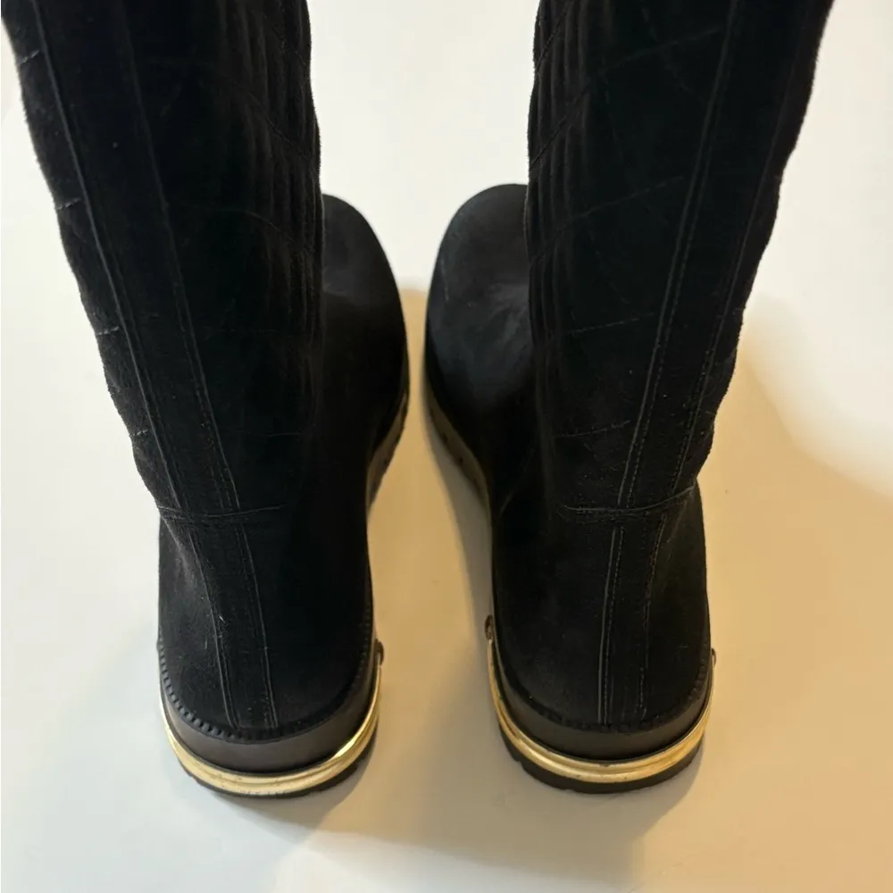 Ulan Rainy Steps Jessie Black Quilted Rain Boots Size 9 - Image 3