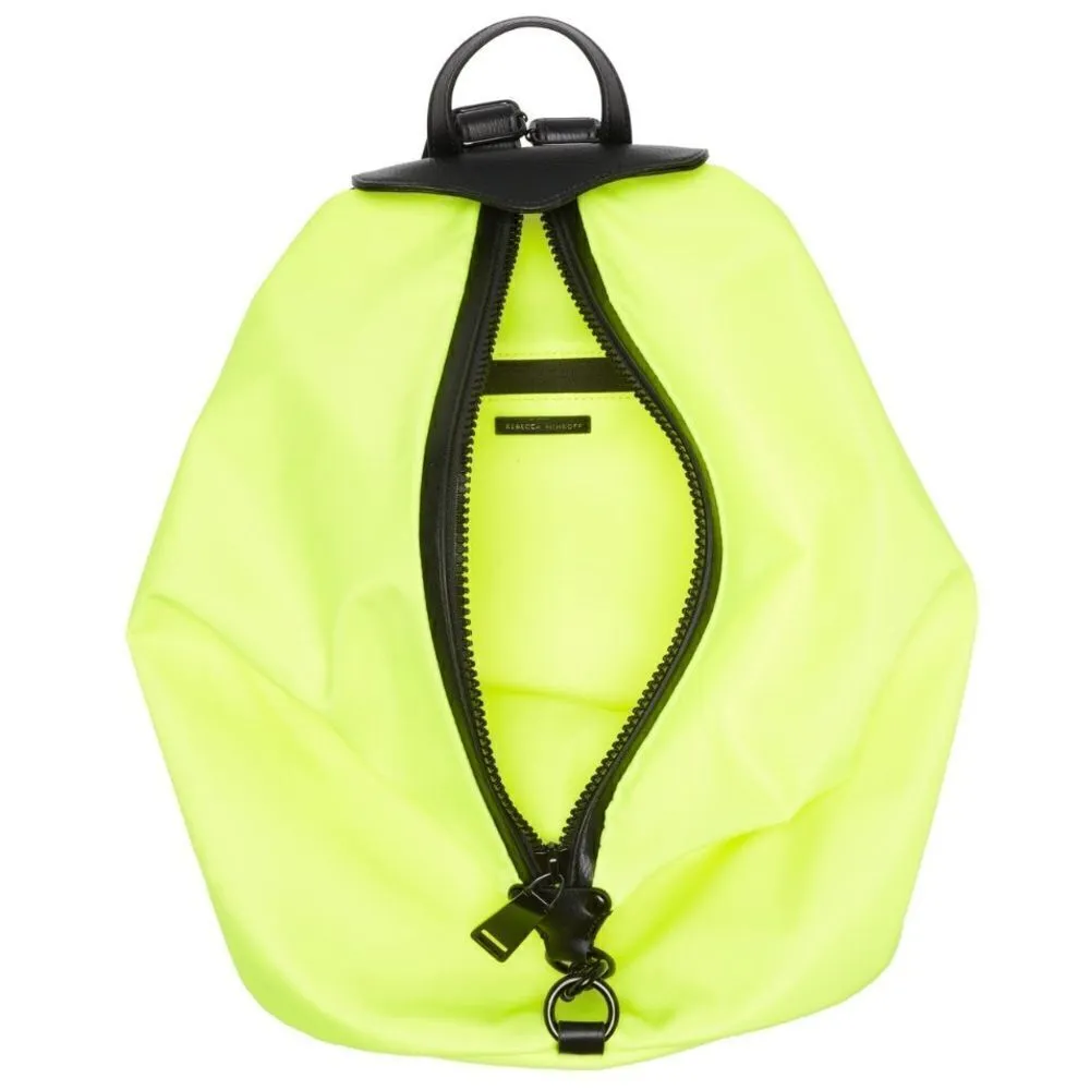 Rebecca Minkoff Julian Jumbo Zipped Nylon Backpack, Designer Neon Yellow, NWT‎ - Image 9