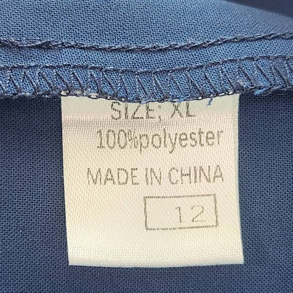 Blue Short Sleeve Shift Dress Size XL Blue Wedding Guest Dress - Image 9