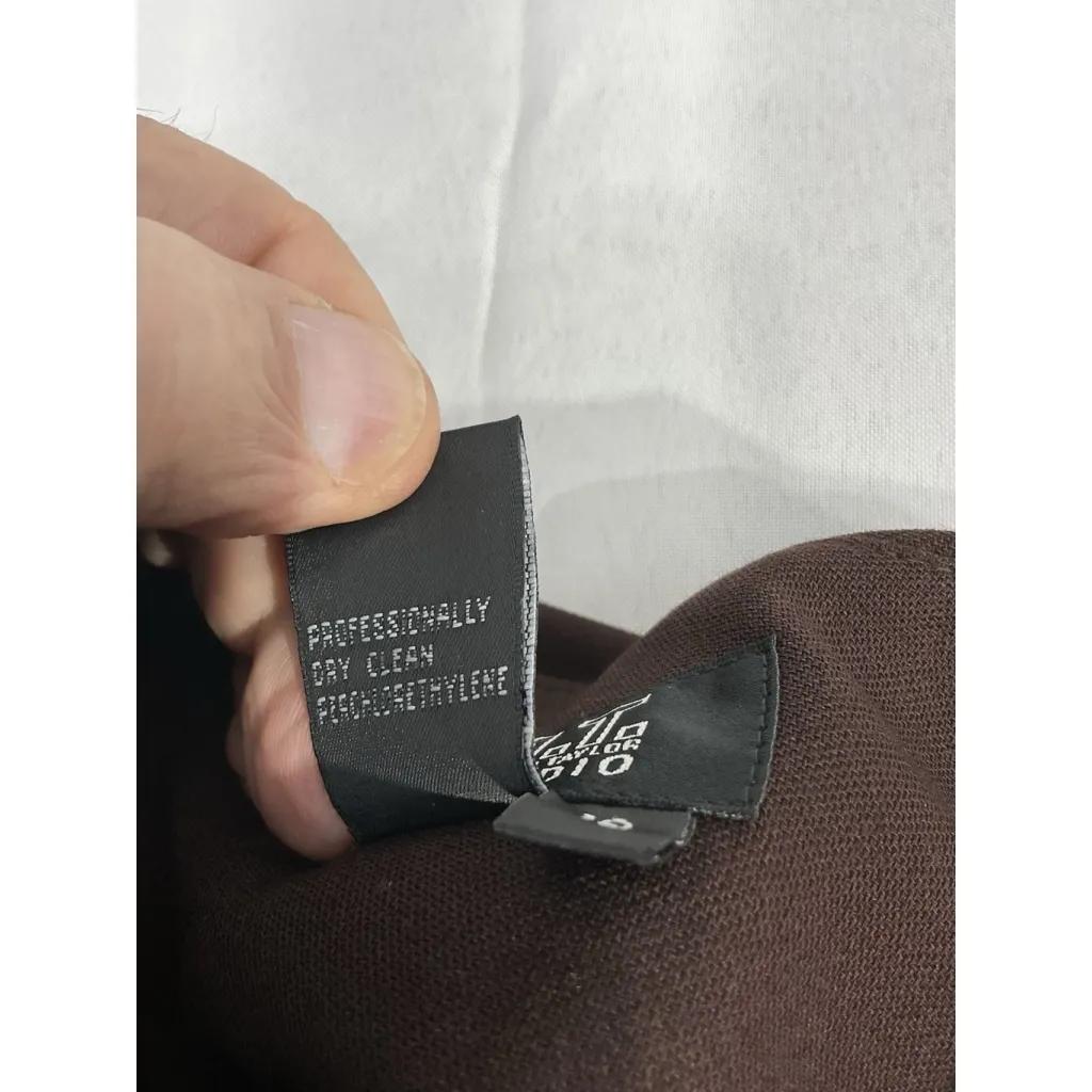 Womans Morgan Taylor Studio 10 Brown Long Sleeve Button Down Lined Dress Jacket - Image 4