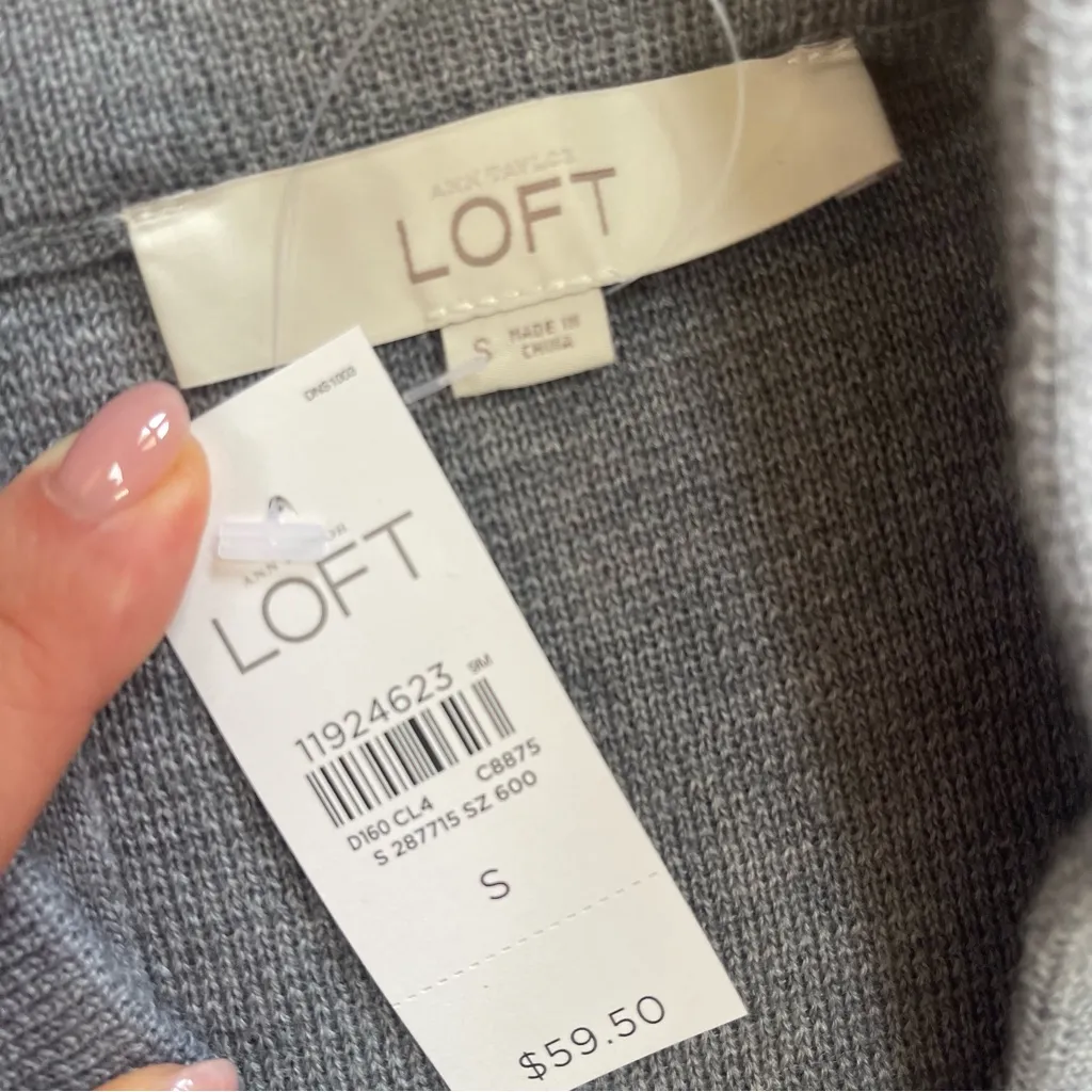 LOFT Wool blend colorblock pencil skirt elastic waist back zipper stretchy Sz S - Image 7