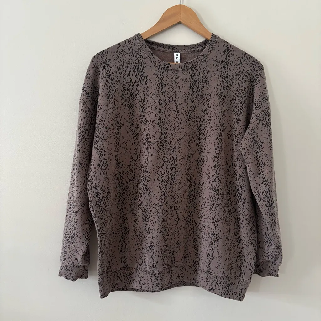 Athleta Studio to Street Print Sweatshirt animal print pattern Size M - Image 3