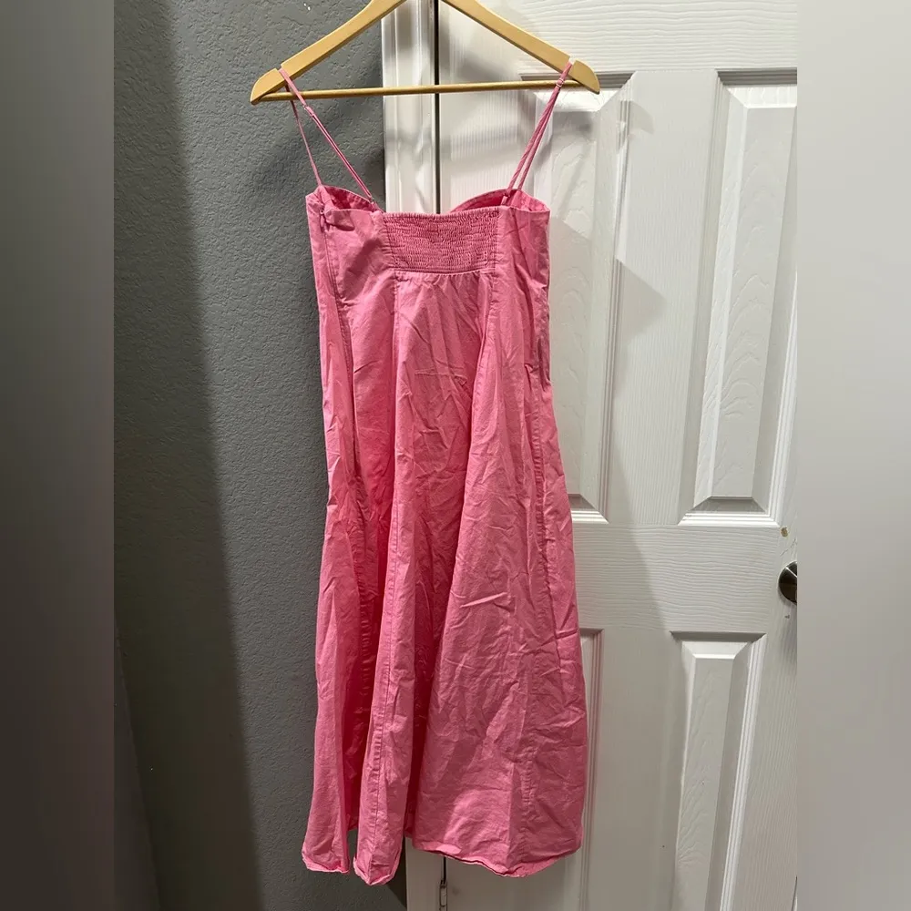 Zara pink poplin midi dress size XS - Image 6