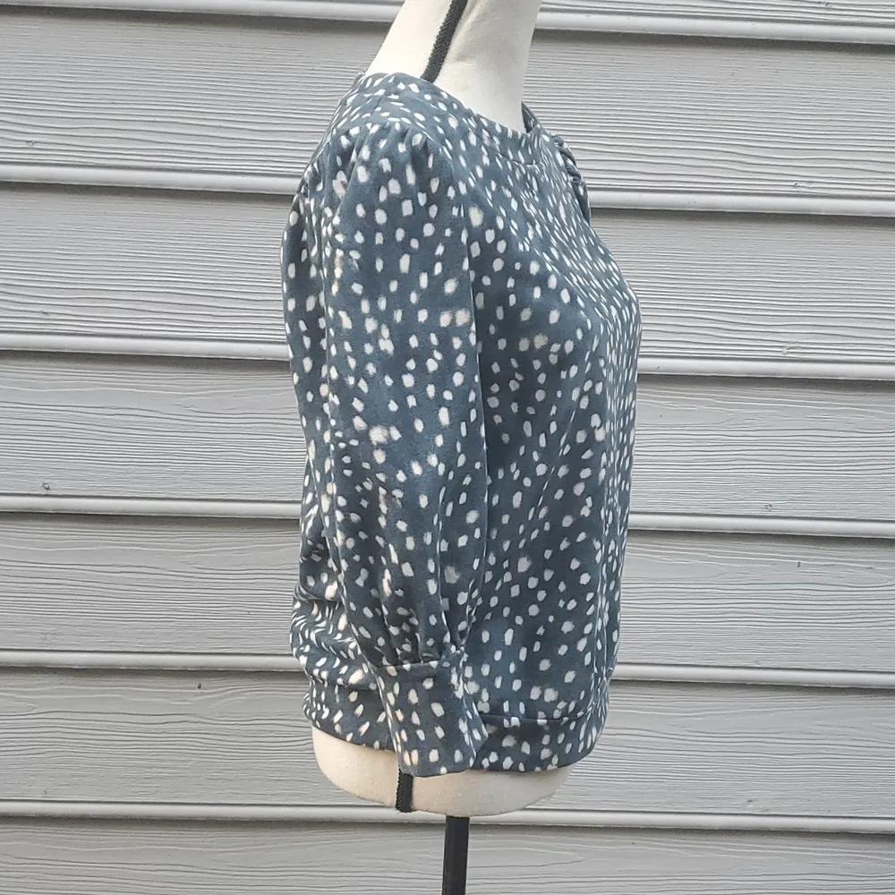 Ann Taylor Puffed Sleeve 3/4 Sleeve Sweatshirt Top - Image 13