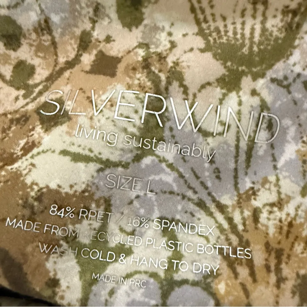 SILVERWIND Leggings Sustainable Recyclable Activewear Size L Green Size L - Image 4