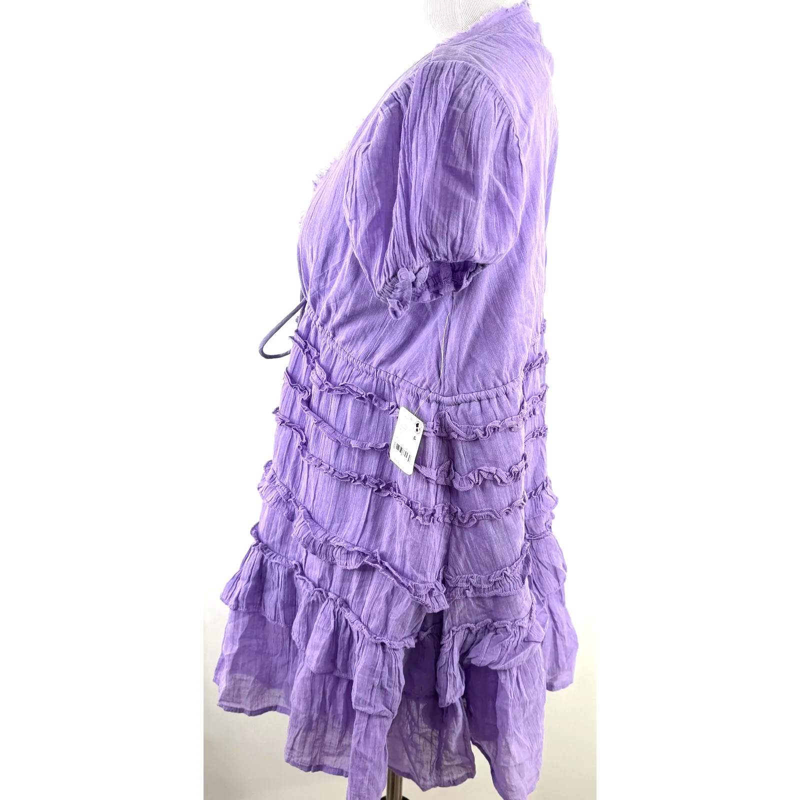 Free People Free-est Purple Darcy Mini Babydoll Dress New with tags Size Small - Image 6