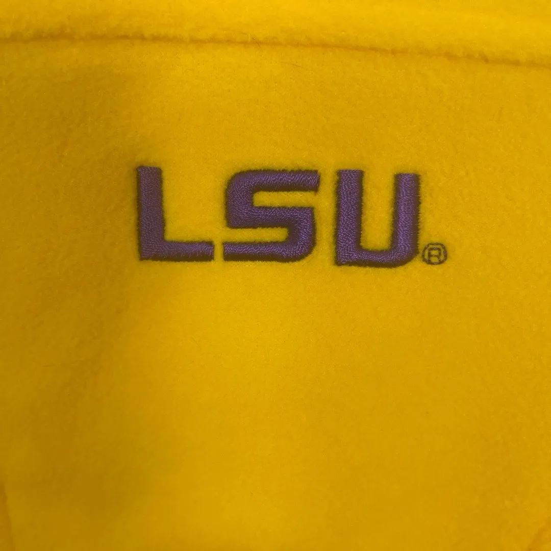 Columbia LSU Tigers Fleece Full Zip Jacket size S Yellow Purple - Image 3