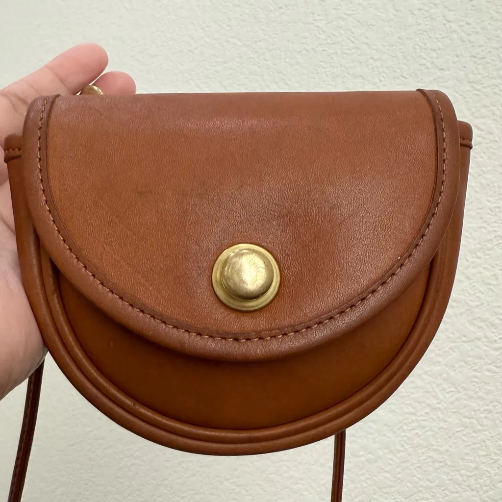 Vintage Y2K COACH 0997-328 British Tan Mini Belt Bag Spring Lock Mini Crossbody - Image 6