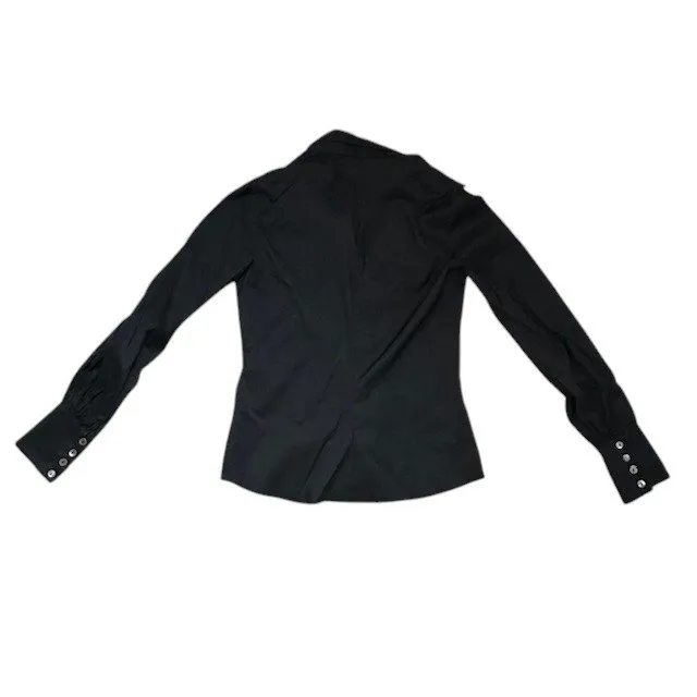 Trina Turk Women's‎ Blouse Long Sleeve Ruffle Front Button Down Shirt Sz Med - Image 10