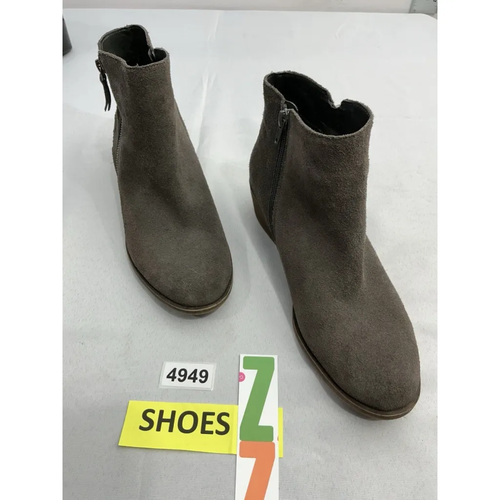 Womans Kensie Granger Ankle boots 10 M Gray Side Zip,block Heel Almond Toe - Image 2
