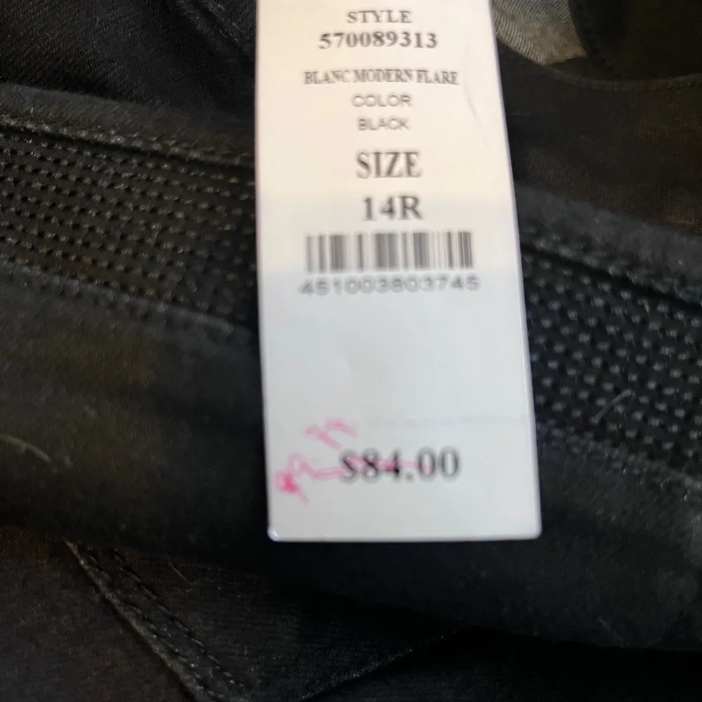 White House Black Market Stretchy Black Boot Cut Jeans Size 14 - Image 5