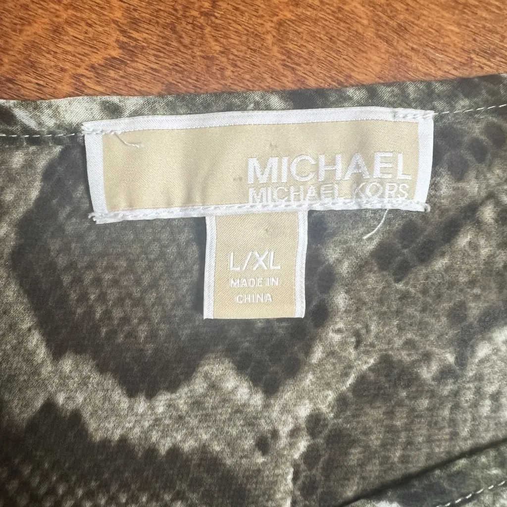 Michael Michael Kors Top Womens L/XL Wing Sleeve Snake Leopard‎ Pattern Sheer - Image 10