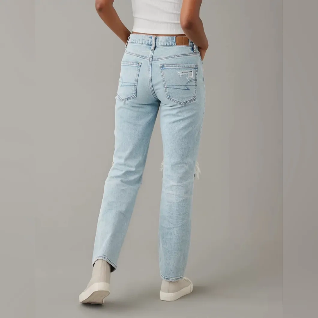 AE NWOT Super High Rise Ankle Straight 8 Long - Image 2