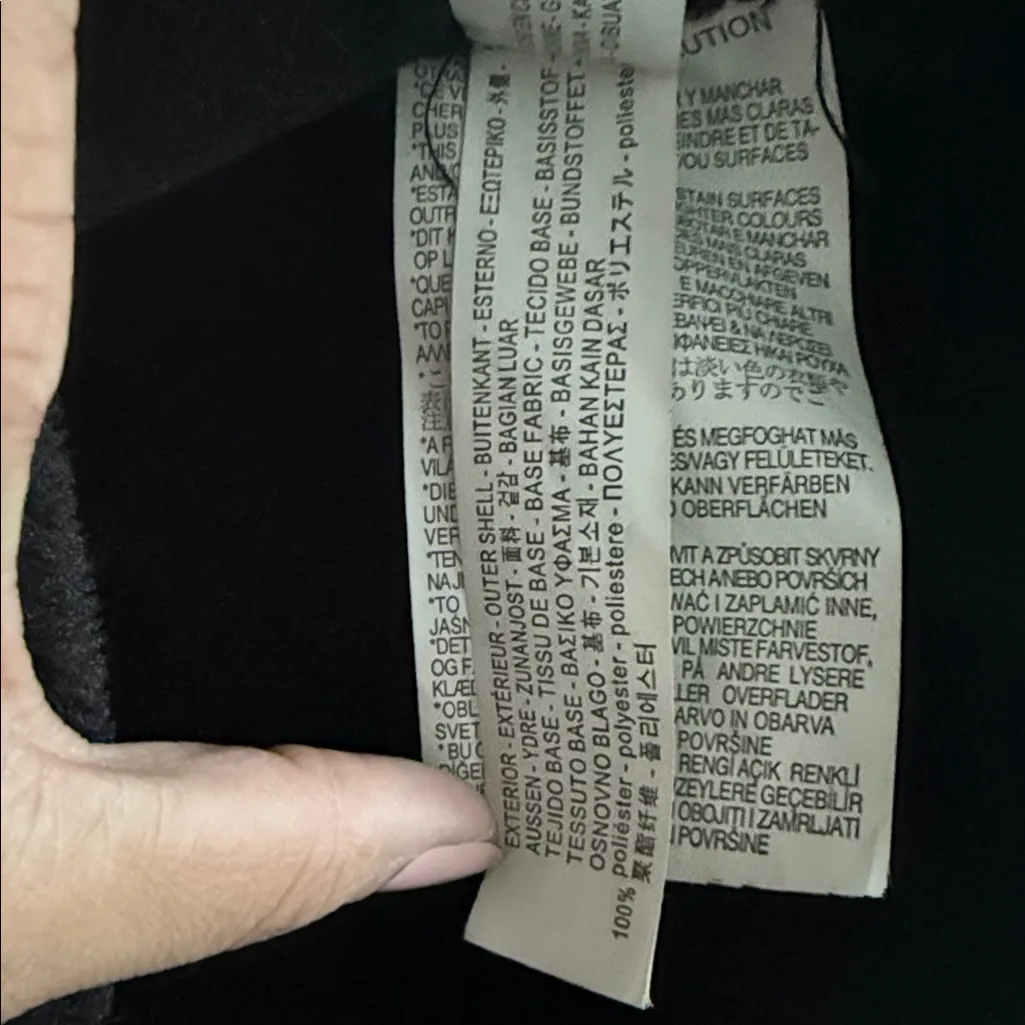 Copy Zara Double-Faced Jacket Oversized Black Faux Suede Blogger Fave Bomber L - Image 16