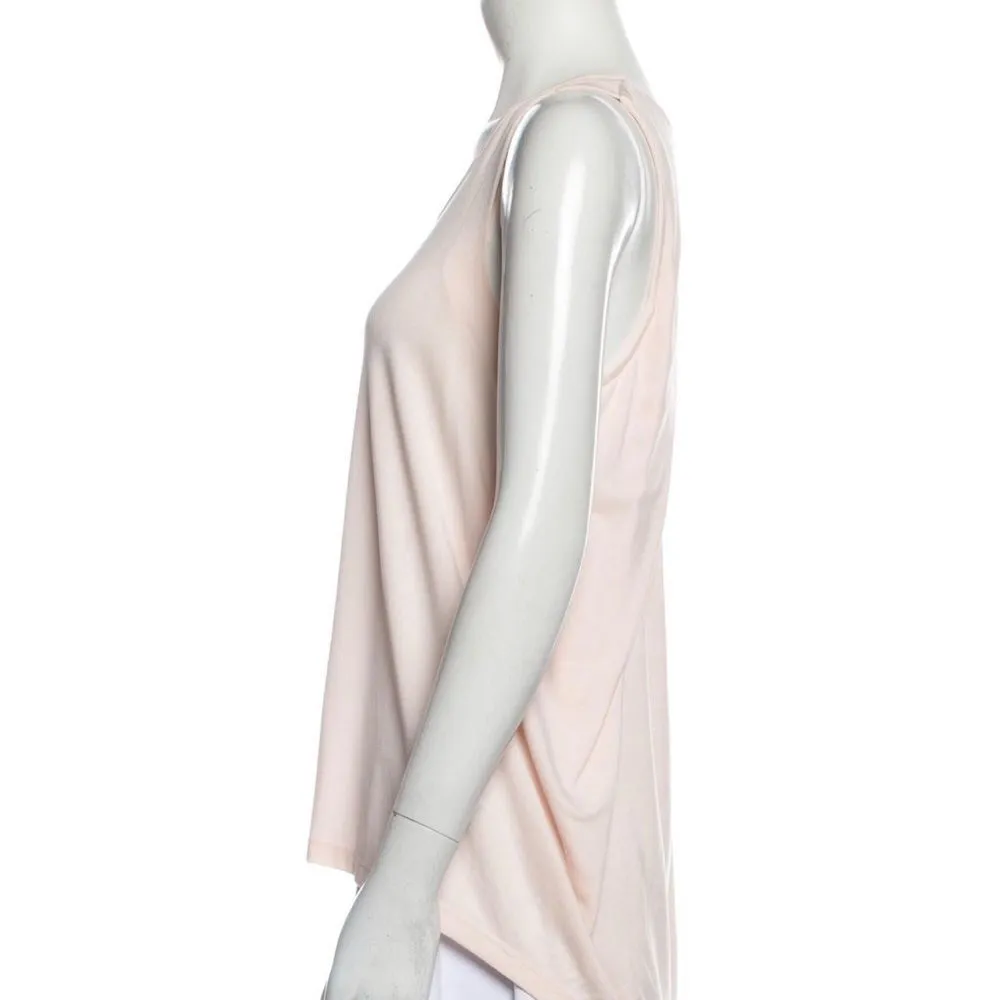 shirt sleeveless with back cut out size S light pink EUC - Image 10