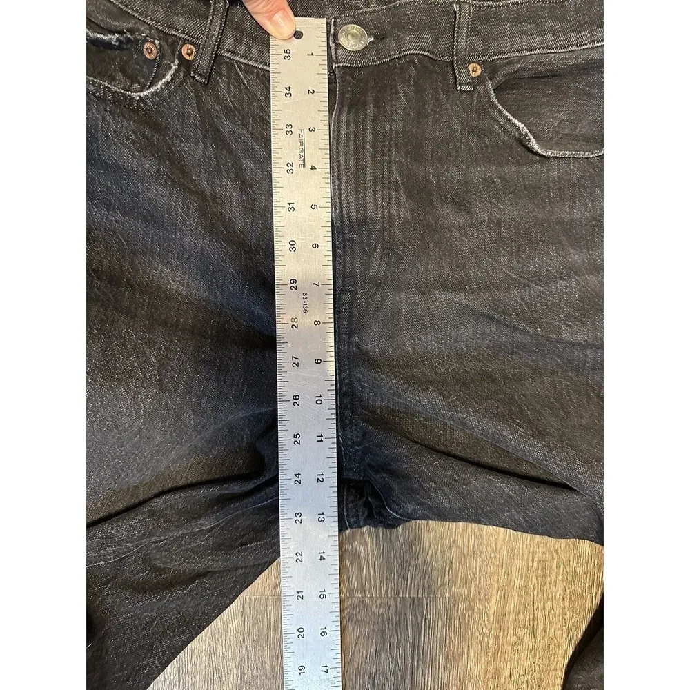 American Eagle Jeans Womens 14 Short Black Denim 90's Boyfriend Casual Bottoms - Image 7