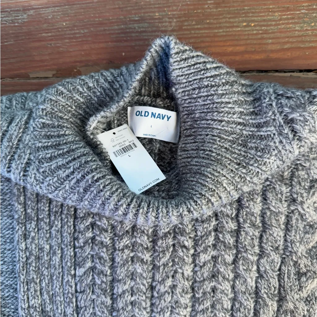 NWT Old Navy Variegated Knit Mock Neck Sweater Dress ~ Size Large 💚🍄 - Image 7