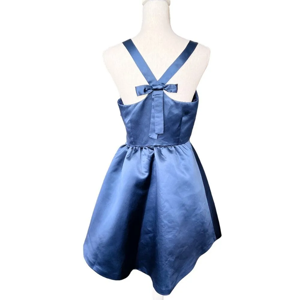 CeCe by Cynthia Steffe blue satin ribbon "CARA" sheath dress formal - Image 7