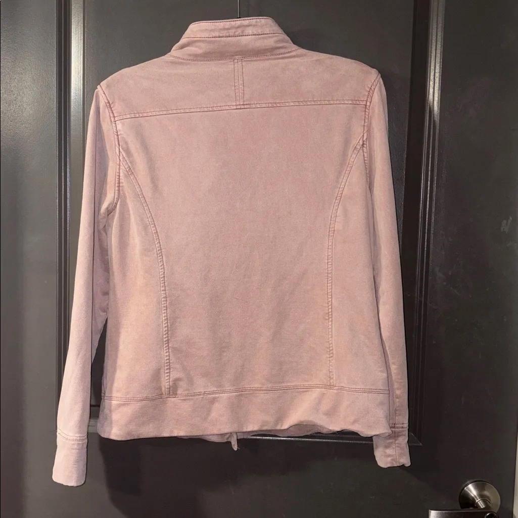 Anthropologie Marrakech Hannah LS Asymmetrical Zip Moto Jacket Faux Suede - Image 5