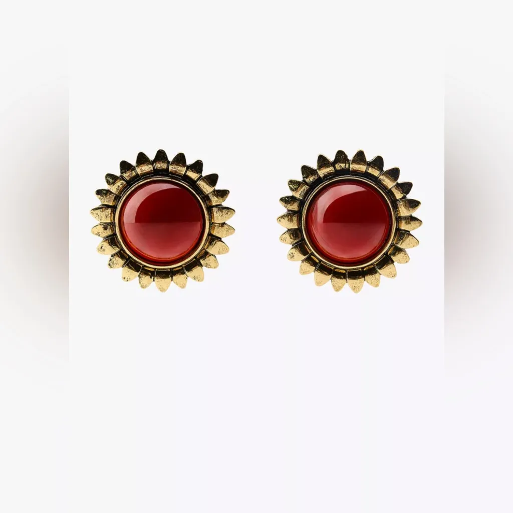 Zara stone sun earrings - Image 2