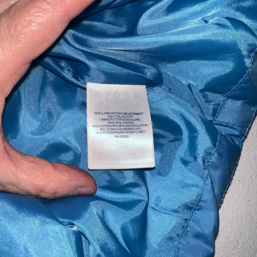 Super Nice Lands’ End Down Puffer Jacket! Blue - Image 7