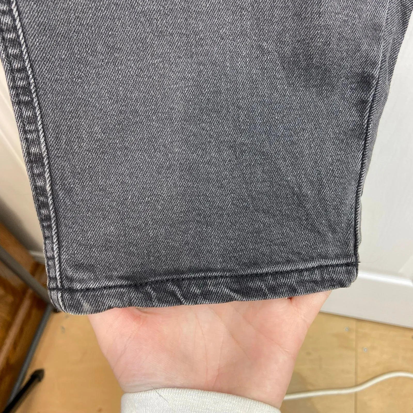 Wild Fable black pleated high rise ankle loose relaxed denim jeans casual pants - Image 4