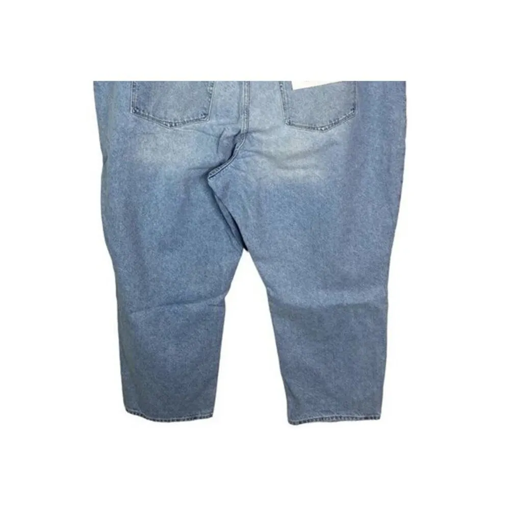 NWT Good American Good Boy Distressed Plus Curvy Straight Leg Jean 24 Blue #3039 - Image 12