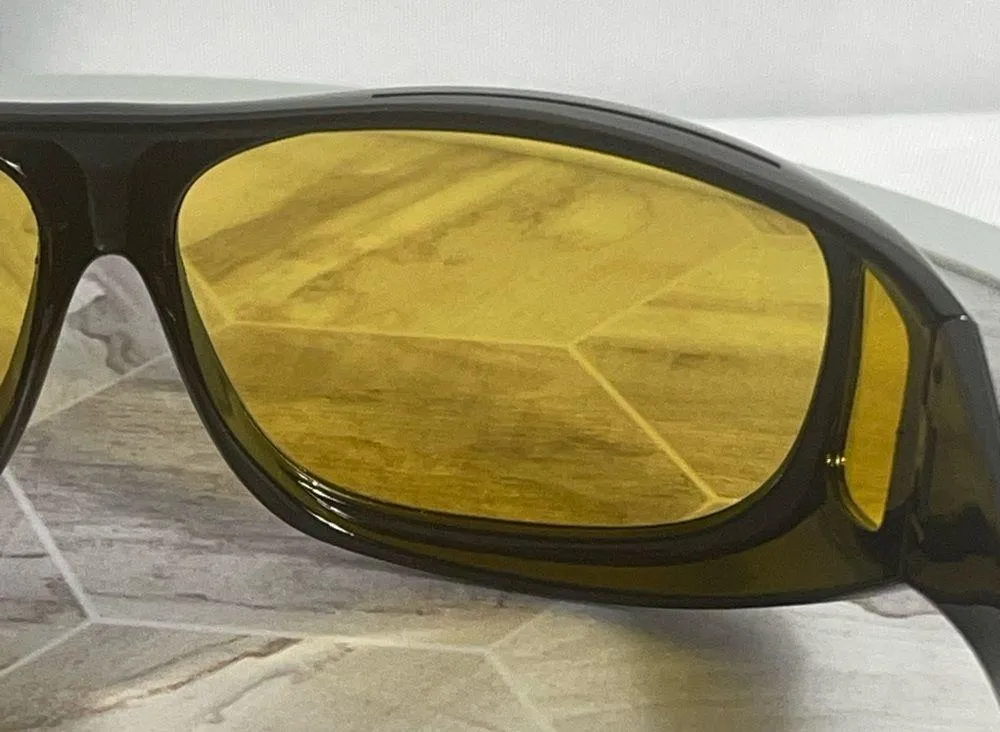 Polarized Black Frame Sunglasses with Firm Case Brand New - Image 5