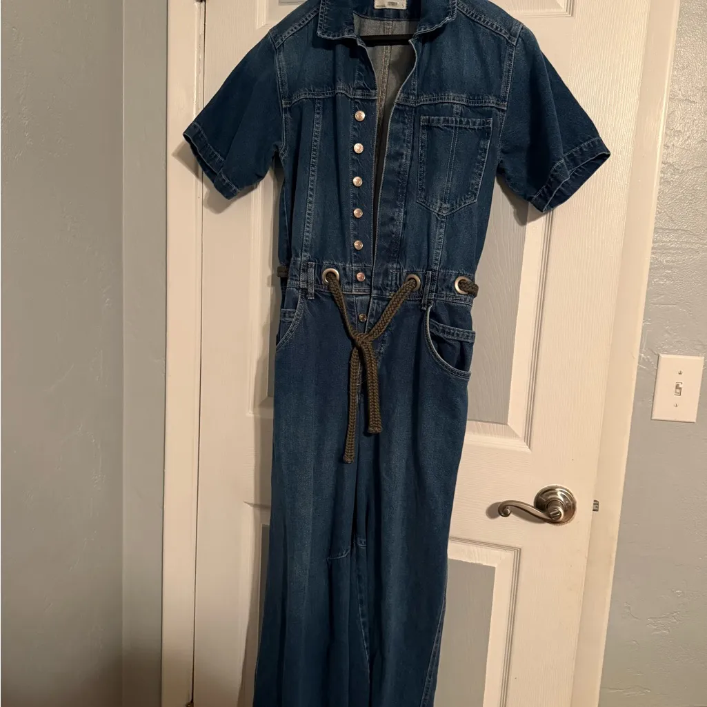 We The Free Edison Denim Jumpsuit - Image 4