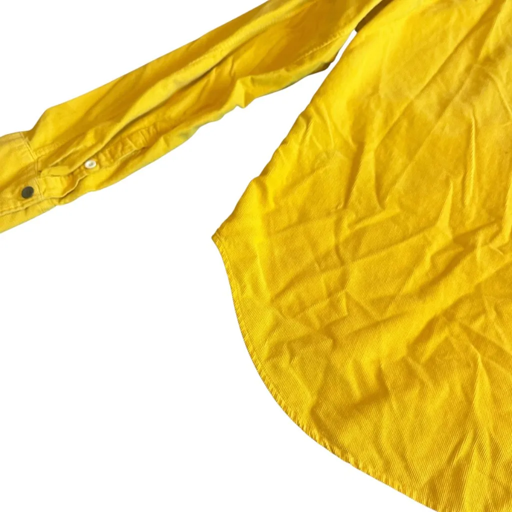 Rag & Bone Golden Yellow Lightweight Corduroy Shirt Long Sleeve Size Medium - Image 9