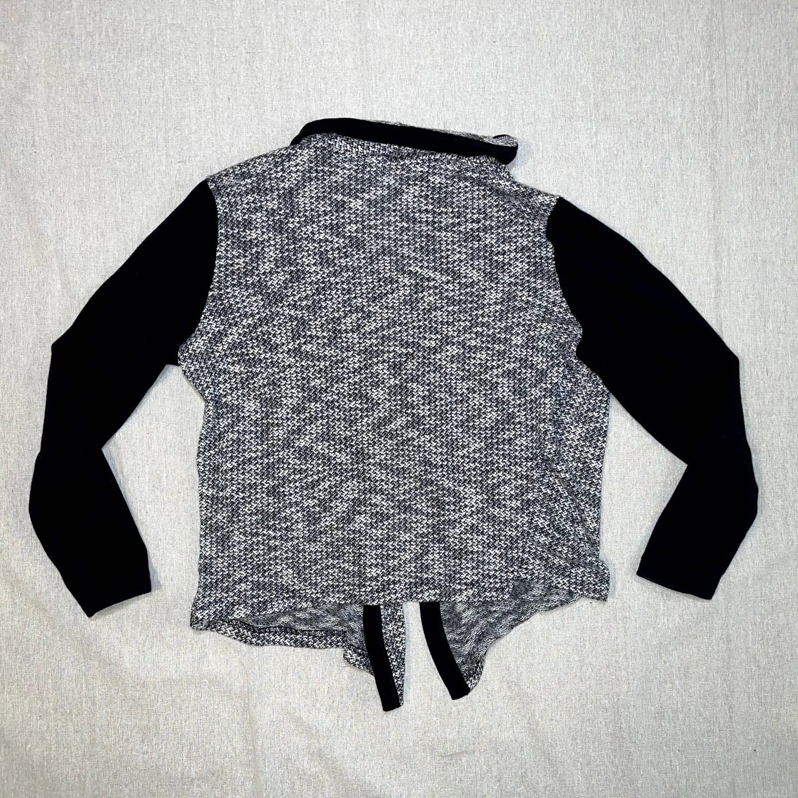 Sunday by Dressbarn | Shawl Collared Cardigan Gray and Black | Large - Image 2