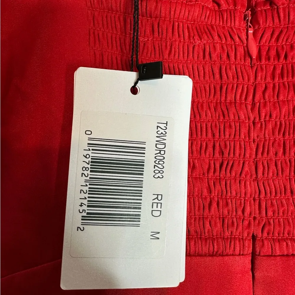 NWT O.P.T. x  Red Midi Dress Side Thigh Slit Size Medium Valentine’s Day - Image 7